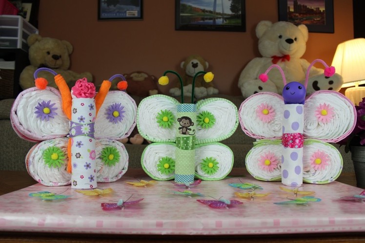 Butterfly Diaper Cake (How To Make)