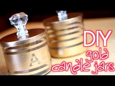 DIY Easy Gold Candle Jar Organizers