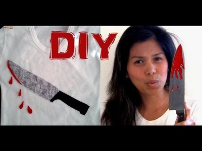 DIY Halloween Sweater - The Bloody Kitchen Knife
