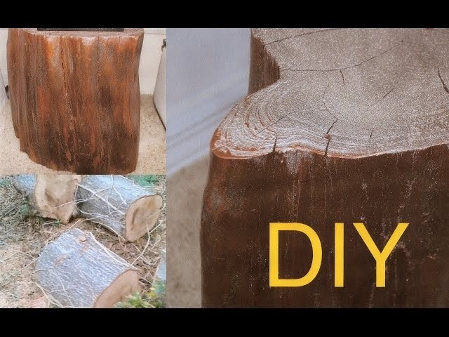 DIY How to make a TREE WOOD TABLE for free. TUTORIAL