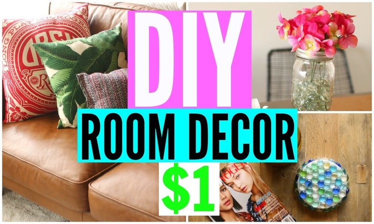 DIY Room Decor From The Dollar Store! CHEAP Room Decorations!