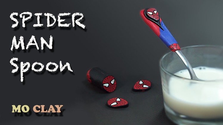 DIY Spider Man Spoon decoration - Polymer Clay tutorial