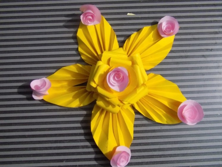 How to make paper flowers (decorations) Eisly at home Step by step 2015 DIY