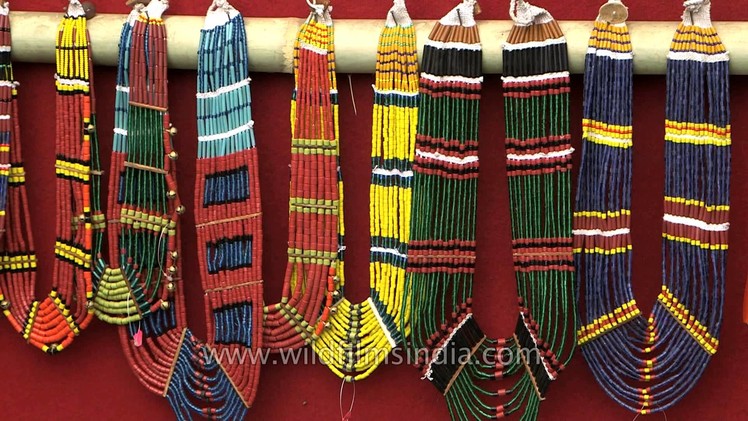 Multi coloured Naga bead necklaces and accessories on sale