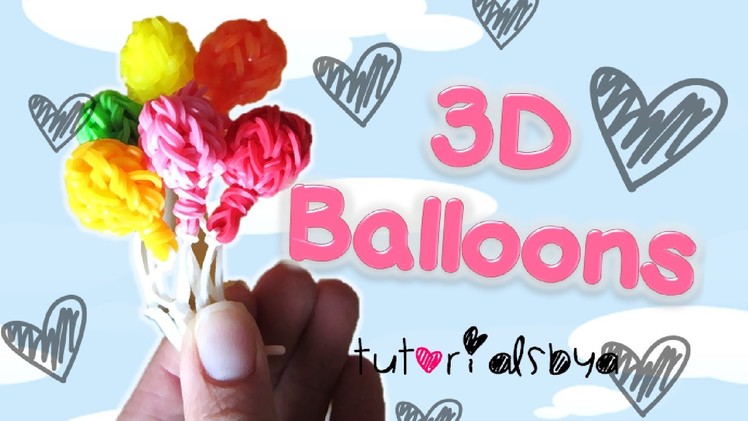 NEW 3D Balloon Charm. Mini Figurine Rainbow Loom Tutorial | How To
