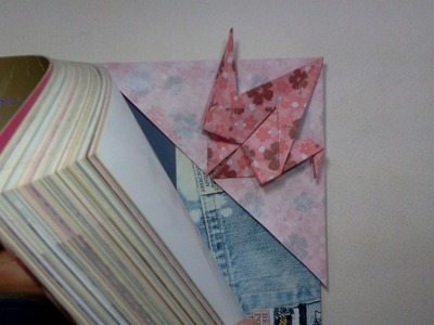 Origami bird (origami bookmark)
