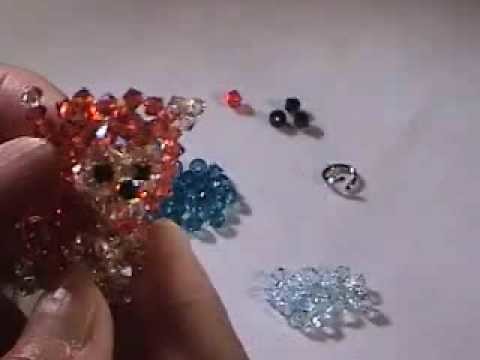 Swarovski Crystal Monkey Charm Beads weaving Part 1