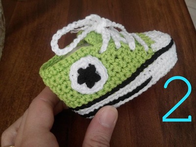 Tutorial Crochet: how to make baby shoes ALL STAR CONVERSE