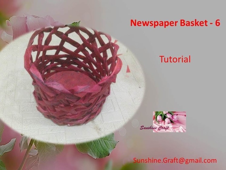 D.I.Y - Newspaper Basket 6 - tutorial