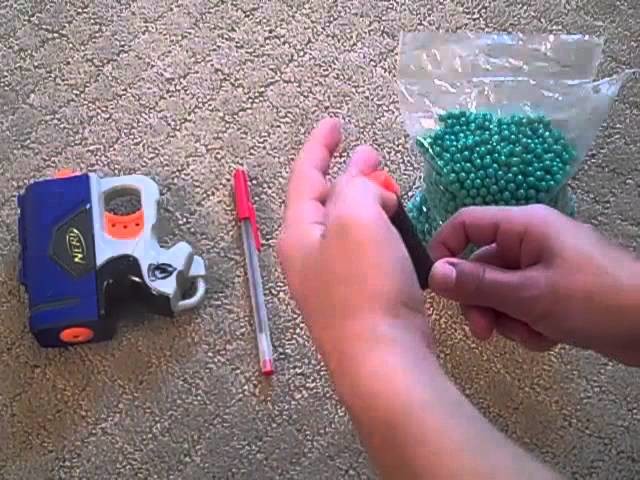 How to make a mini airsoft gun with just a nerf gun