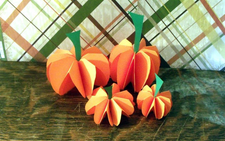 How to make a paper pumpkin decorations or centerpiece