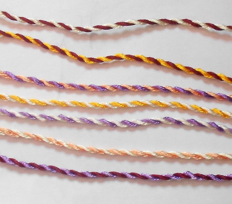 How to  make a swirl friendship bracelet - no knots required! easy beginner