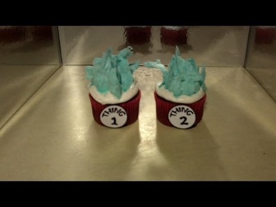 How to Make Thing 1 & Thing 2 Cupcakes Dr Seuss