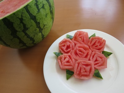 How to make Watermelon Roses !!! ( Promise Phan )