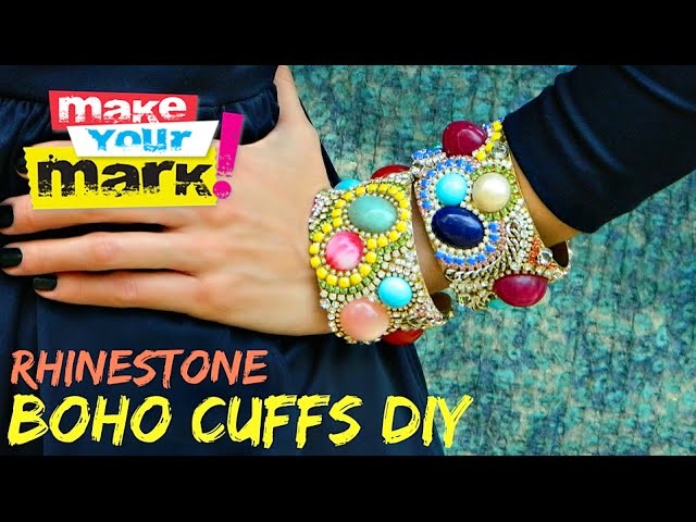 How to: Rhinestone Boho Cuffs