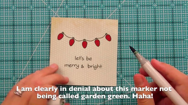 Lawn Fawn: Let's Be Merry & Bright Christmas card