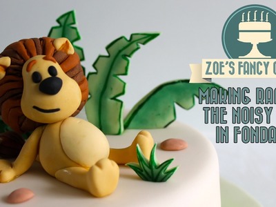 Making Raa Raa the noisy lion in fondant icing figure decoration How To Tutorial Zoes Fancy Cakes