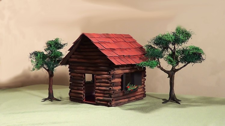 Miniatura (diorama) - Casa de madeira - Miniature Wooden House - Part 1