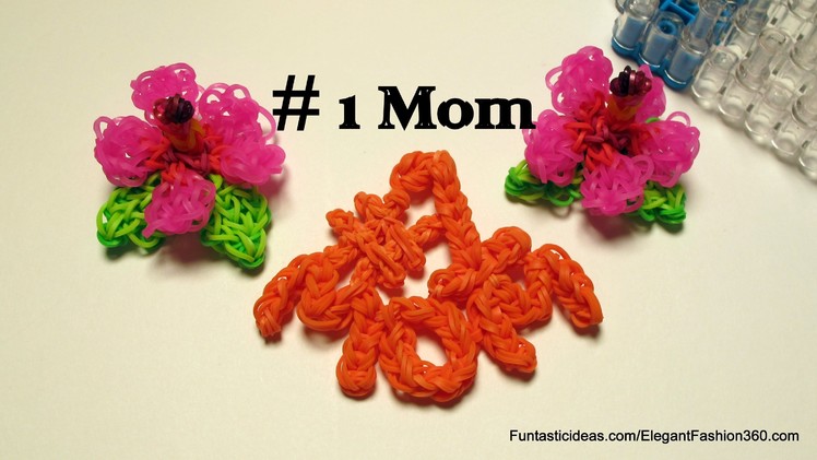 Mother's Day Gift Idea: Rainbow Loom # 1 Mom  Charm - How to