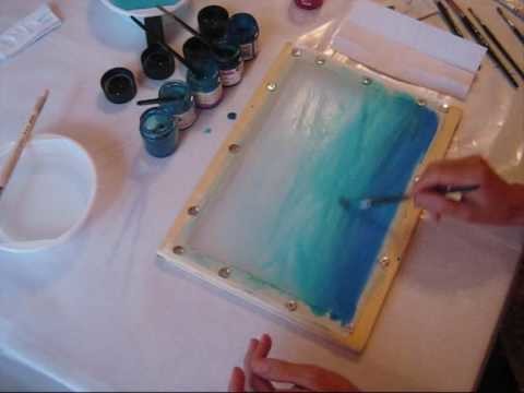SILK PAINTING - Accessories and colour transition painting
