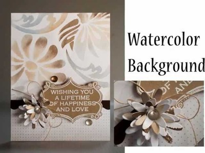 Stamping Watercolor Backgrounds