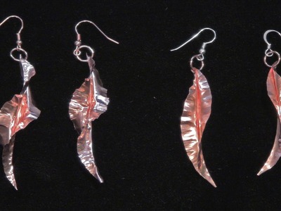 Copper Foldformed Earrings