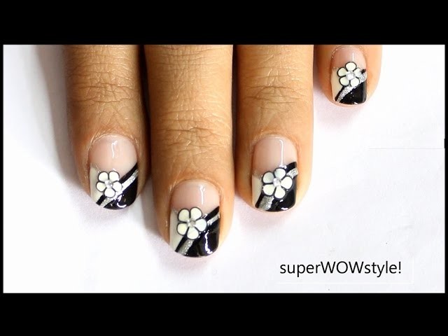 Fimo Flower French Tip | Cute Fimo Cane Nail Design Tutorial