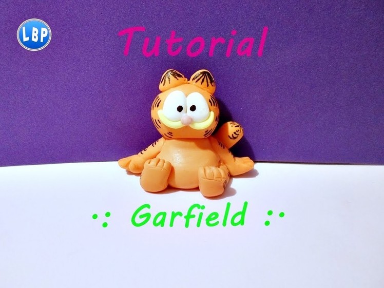 Garfield Tutorial facil. polymer clay. pasta flexible. porcelana fria