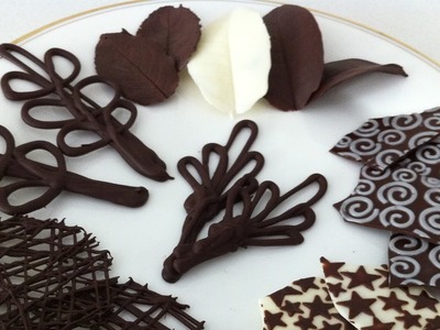 How to make chocolate garnishes decorations tutorial PART 2 how to cook that ann reardon