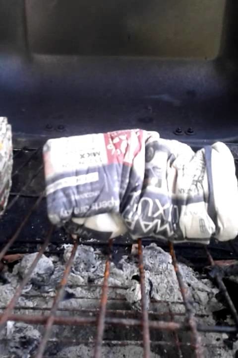 Paper briquette burn test #1