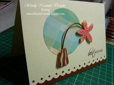 Card Tutorial - Best wishes flower card