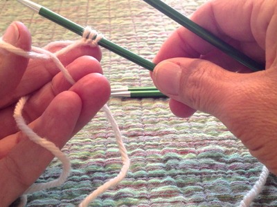 Casting On a Small Number of Stitches on Double-Pointed Needles to Work in the Round