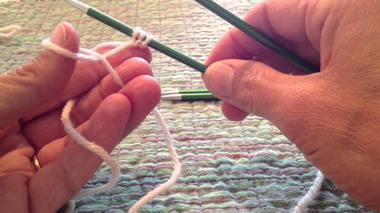 Casting On a Small Number of Stitches on Double-Pointed Needles to Work in the Round