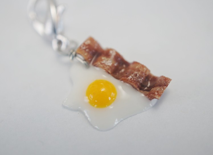 Charm Size Egg And Bacon Tutorial, Polymer Clay Food Tutorial