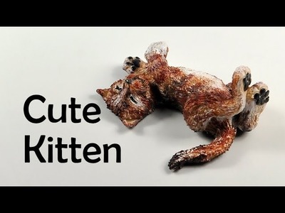 Cute kitten - polymer clay TUTORIAL