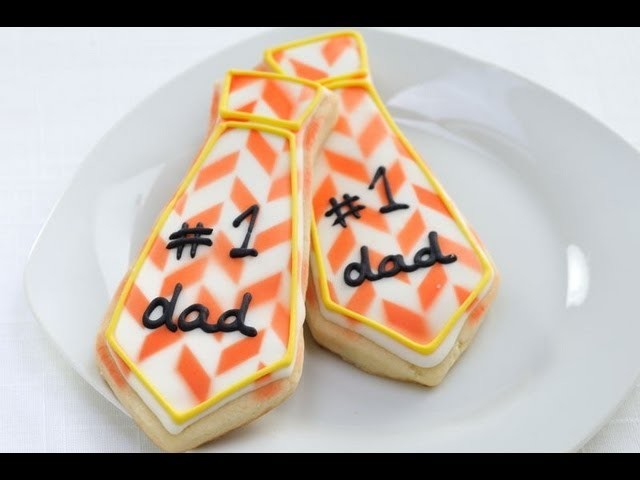 How To Decorate Father's Day Tie Cookies