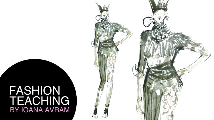 How to draw a fashion sketch in copic markers