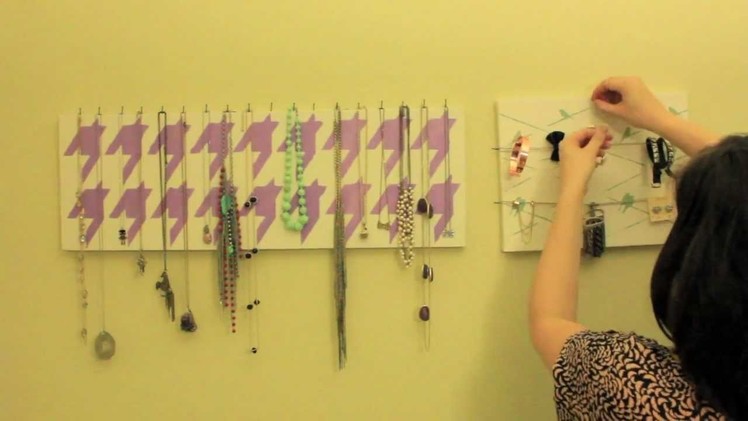 How to - Jewelry Canvas hang and fill
