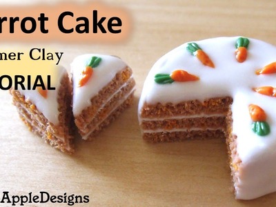 How to Make a Polymer Clay Carrot Cake TUTORIAL