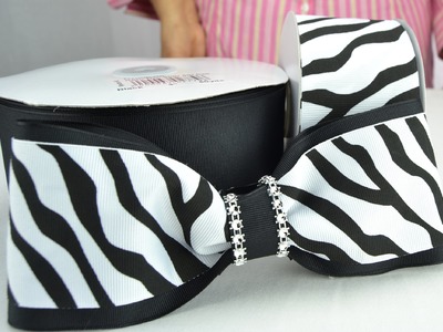 How to Make a Zebra Patterned Cheer Bow