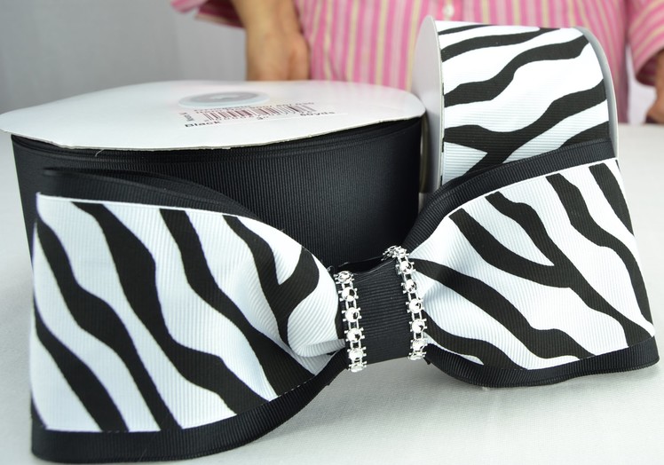 How to Make a Zebra Patterned Cheer Bow