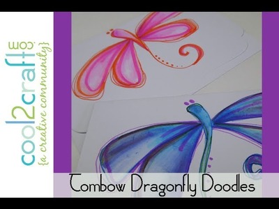 How to Make Dragonfly Doodles with Tombow Dual Brush Pens by Tiffany Windsor