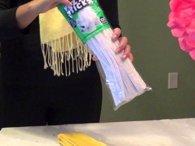 How to make pom poms with tissue paper