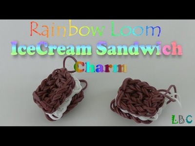 How To Rainbow Loom IceCream Sandwich Charm DIY ONE LOOM