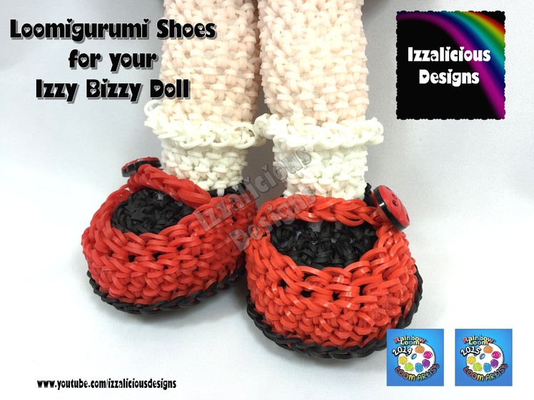 Loomigurumi Izzy Bizzy Doll - MaryJane Shoes - hook only - amigurumi with Rainbow Loom Bands