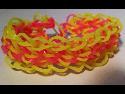 Mini Sherbet Bracelet on Rainbow loom - Reversible