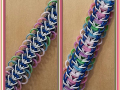 My NEW "Behind Bars" Rainbow Loom Bracelet.How To Tutorial