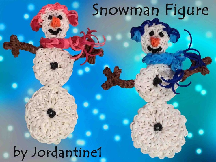 New Snowman Figure. Charm. Ornament - Rainbow Loom Winter