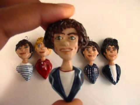 One direction polymer clay charm charms pendants (Louis, Niall, Harry, Liam, Zayn)