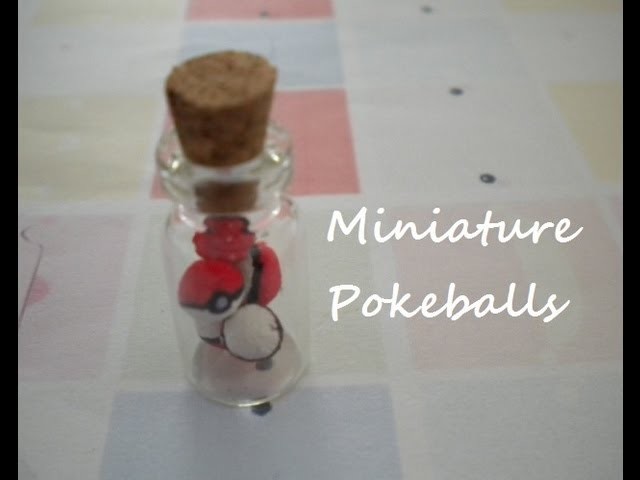 Pokeball in miniature bottle charm